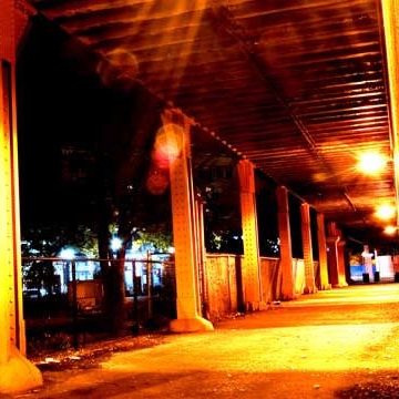 A dark alleyway in the city