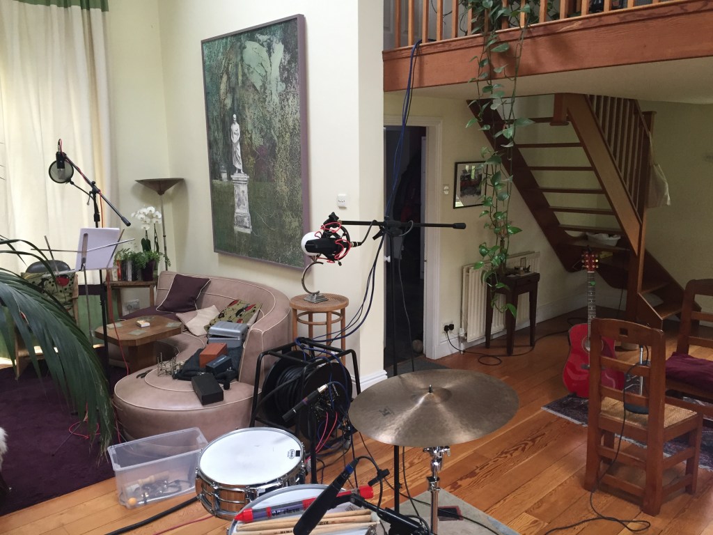 The “studio” Molly and I set up, in Hebden Bridge, over a weekend in 2016.