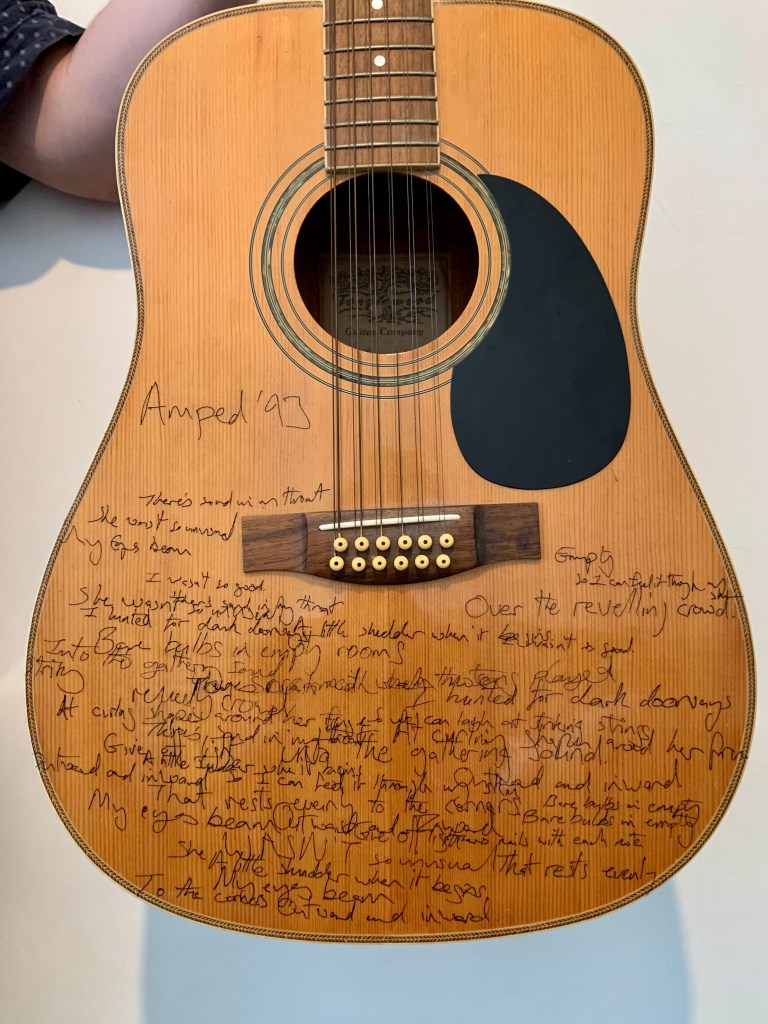 The photo of the guitar I wrote on, which became the cover art
