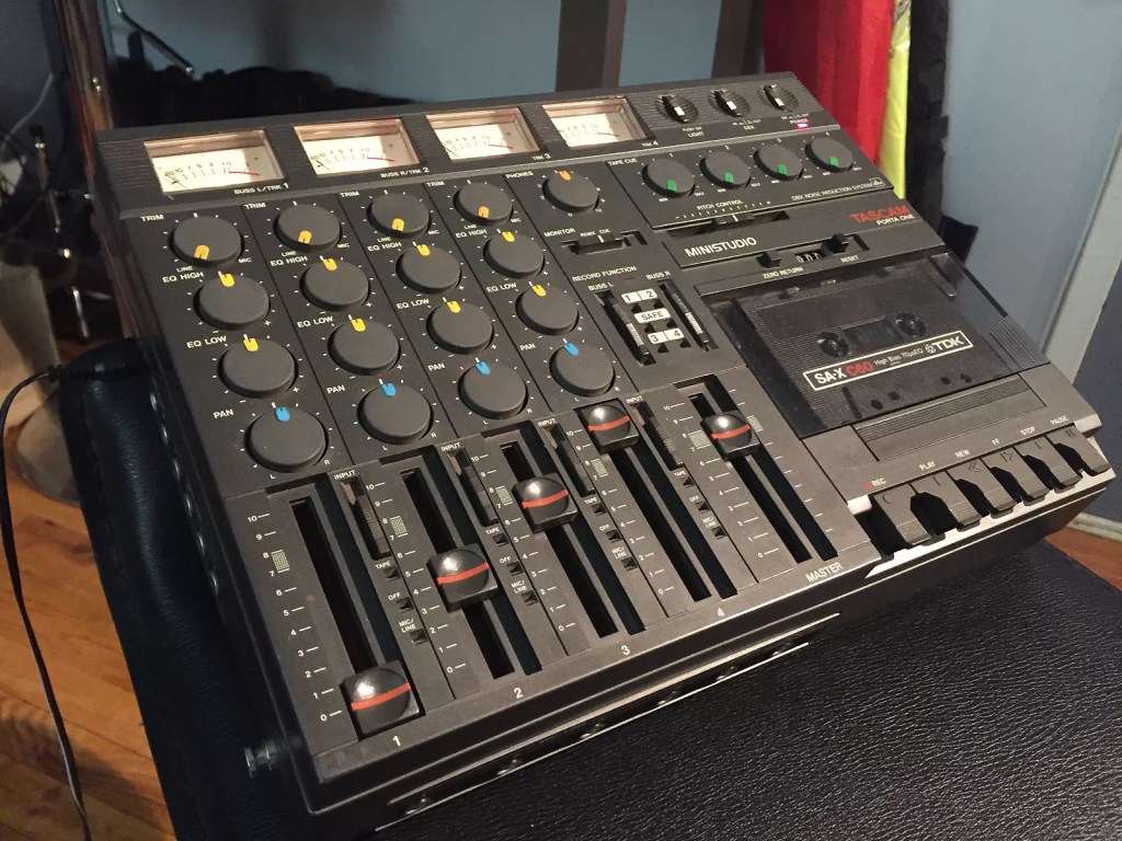 An old cassette 4 track recorder