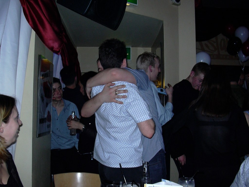 A drunken bar late at night