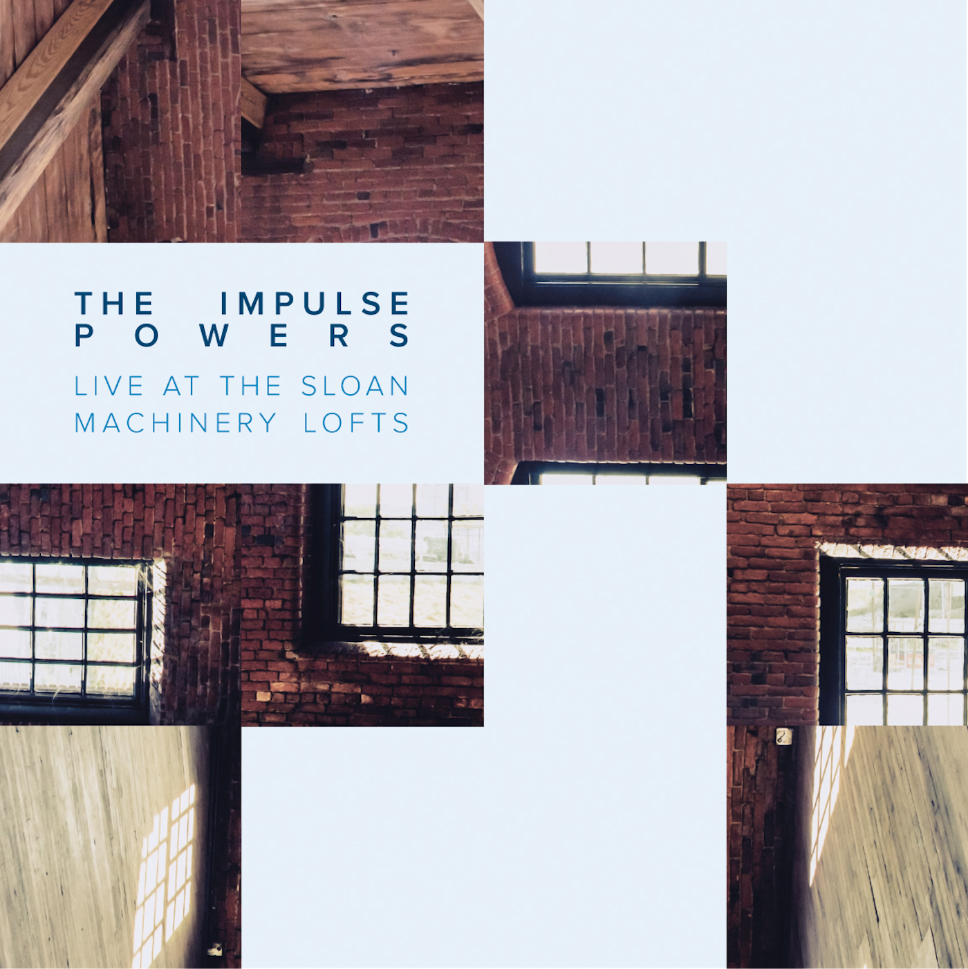 The cover of the album, a tiled photography of a brick wall and window